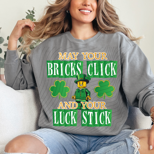 BRICKS CLICK WITH GOLD - DTF TRANSFER