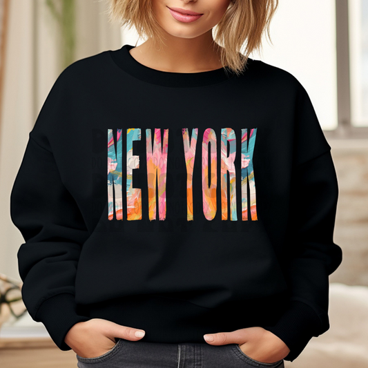 NEW YORK BRUSHSTROKES - DTF TRANSFER