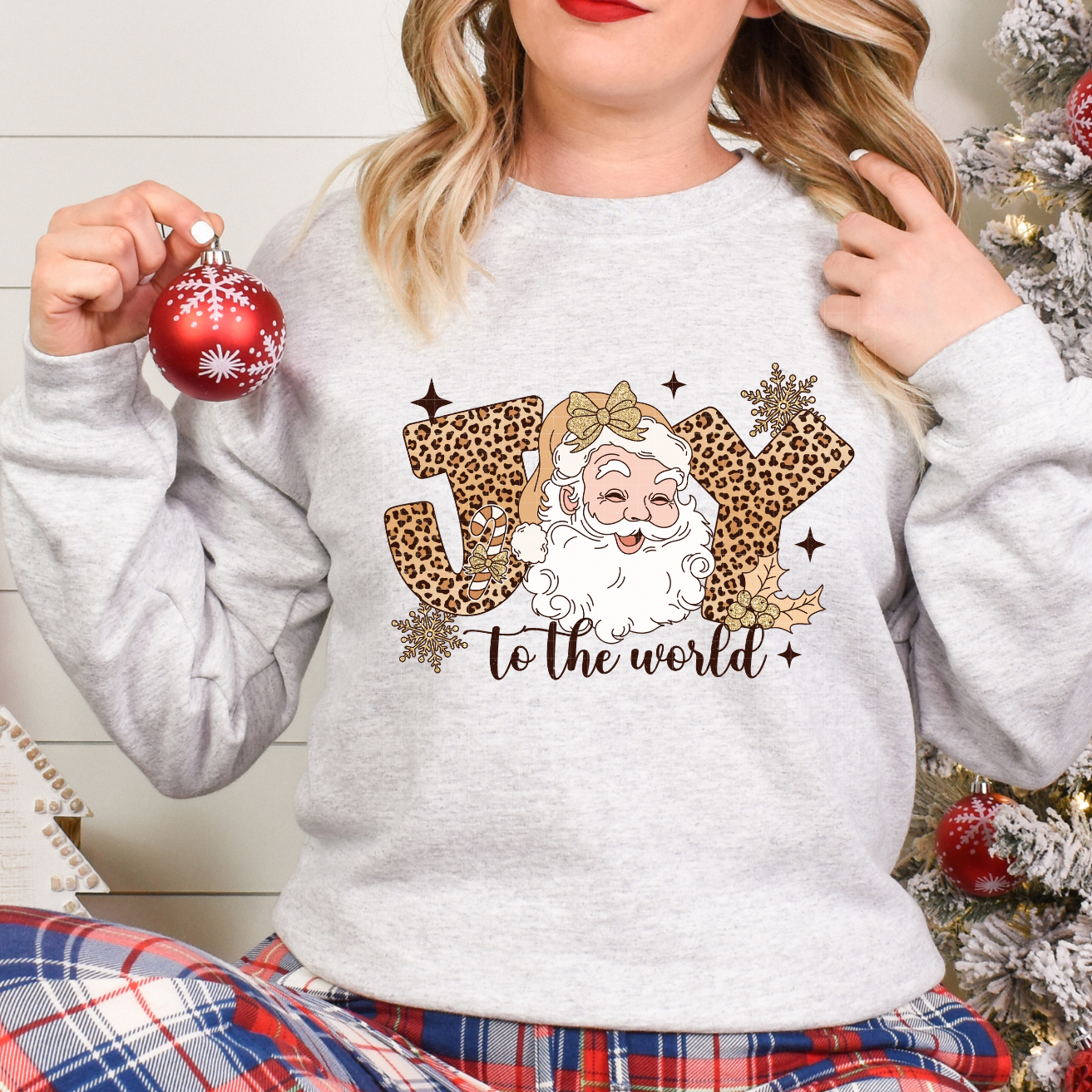 JOY TO THE WORLD LEOPARD - DTF TRANSFER