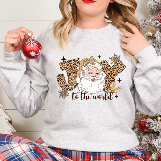 JOY TO THE WORLD LEOPARD - DTF TRANSFER