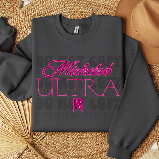 FAUX SEQUINS PINK U L T R A - DTF TRANSFER