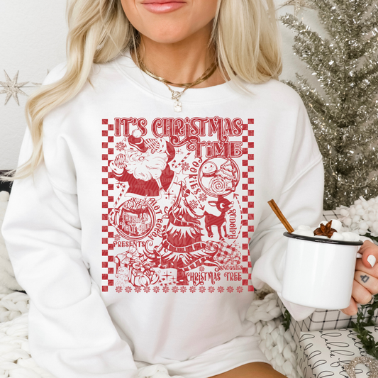CHRISTMAS TIME RED - DTF TRANSFER