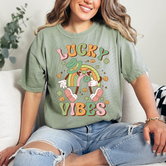 LUCKY VIBES GROOVY  - DTF TRANSFER