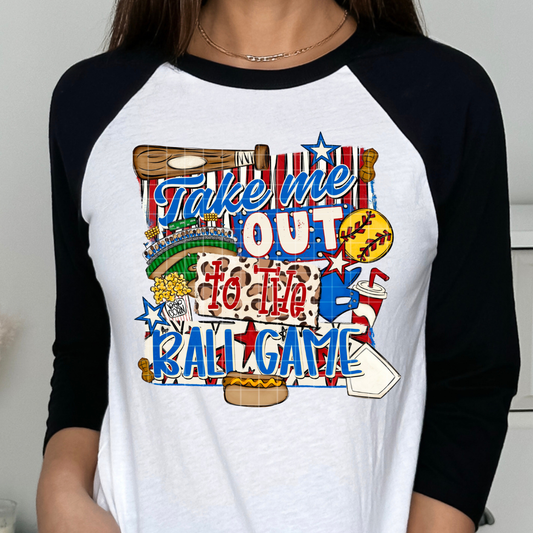 TAKE ME OUT TO THE BALL GAME SOFTBALL - DTF TRANSFER