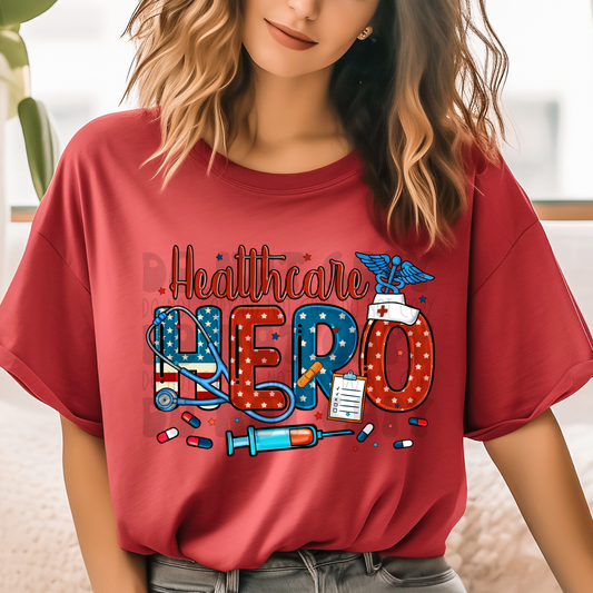 HEALTHCARE HERO PATRIOTIC - DTF TRANSFER