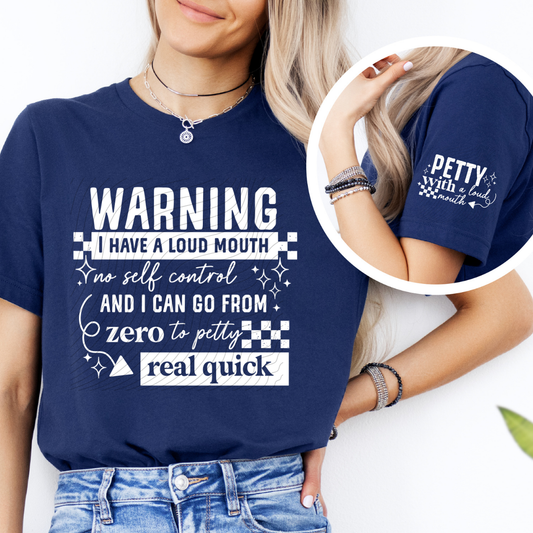 ZERO TO PETTY WHITE W/ POCKET - DTF TRANSFER