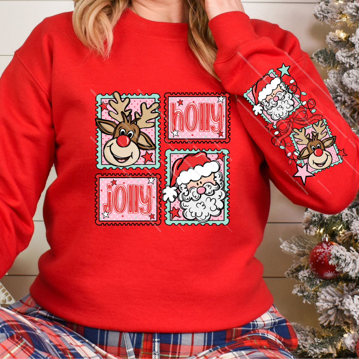CHRISTMAS STAMPS W/ SLEEVE - DTF TRANSFER