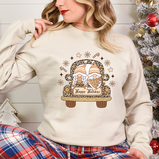 HAPPY HOLIDAY LEOPARD - DTF TRANSFER