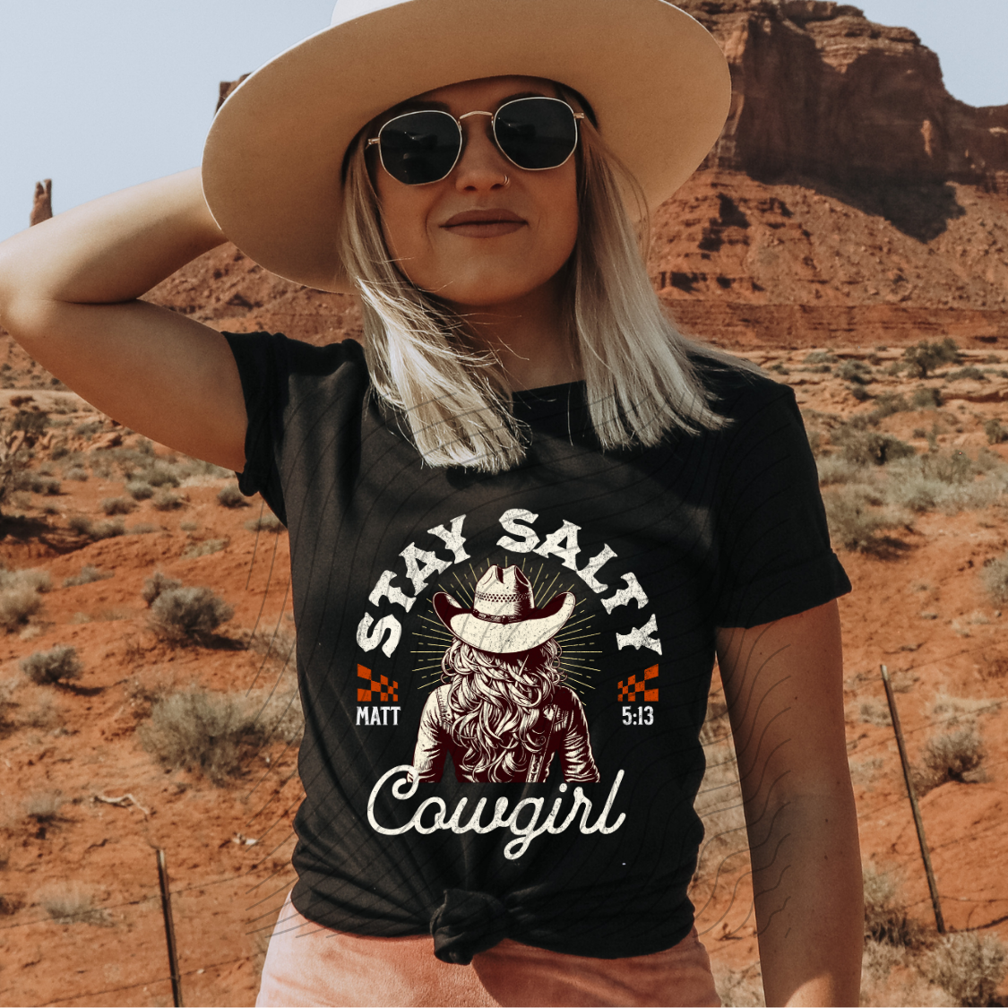 STAY SALTY COWGIRL LIGHT - DTF TRANSFER