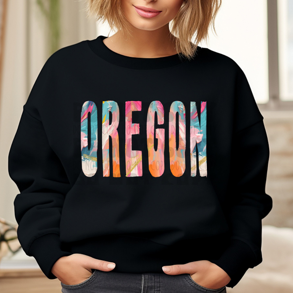 OREGON BRUSHSTROKES - DTF TRANSFER