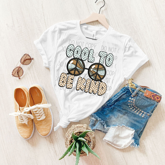 COOL TO BE KIND GROOVY GLASSES - DTF TRANSFER