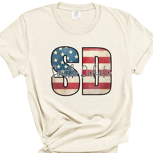 SOUTH DAKOTA FLAG - DTF TRANSFER