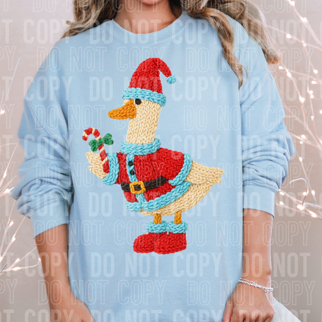 FAUX YARN GOOSE CHRISTMAS - DTF TRANSFER