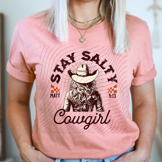 STAY SALTY COWGIRL DARK - DTF TRANSFER