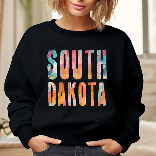 SOUTH DAKOTA BRUSHSTROKES - DTF TRANSFER