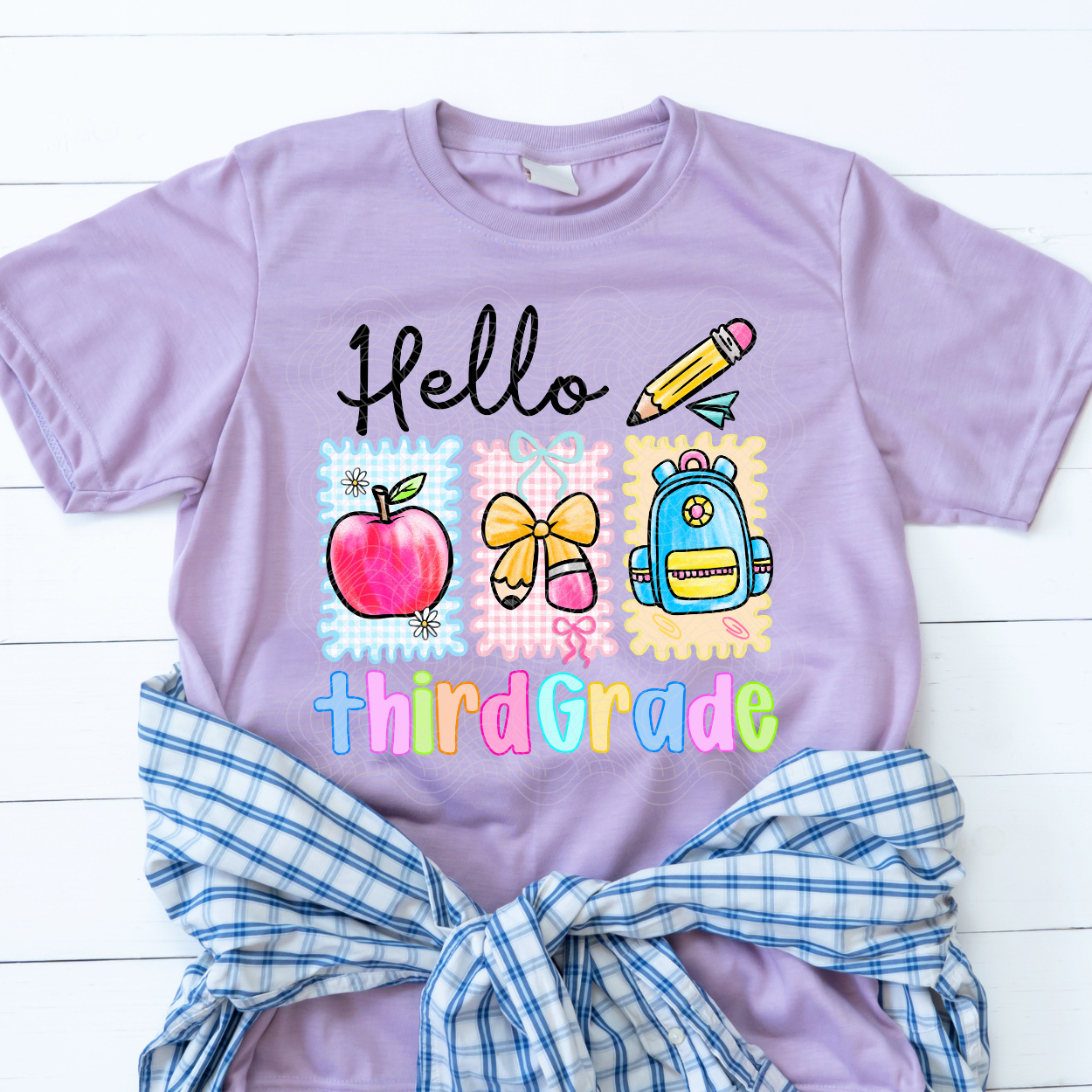 HELLO THIRD GRADE STAMPS - DTF TRANSFER