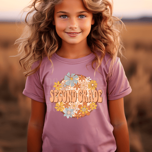 FLORAL SECOND GRADE - DTF TRANSFER