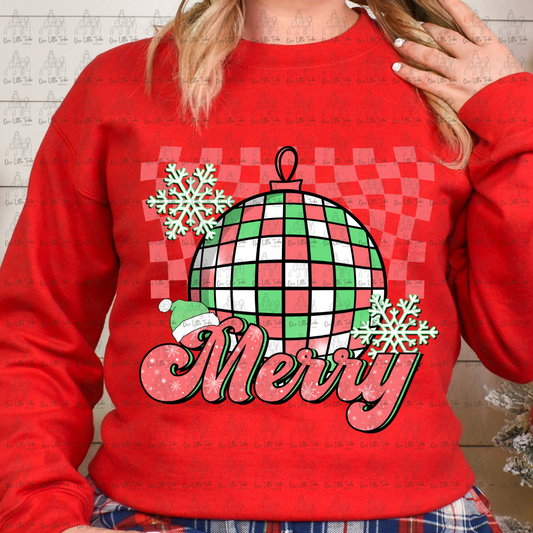 MERRY DISCO BALL - DTF TRANSFER