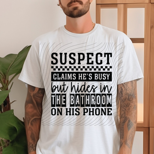 SUSPECT BATHROOM BLACK - DTF TRANSFER