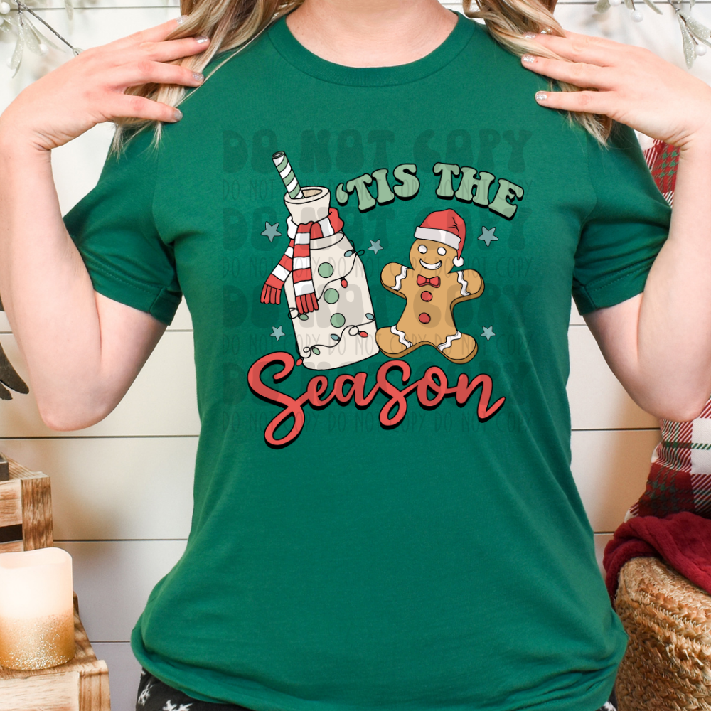 TIS THE SEASON MILK & GINGERBREAD - DTF TRANSFER