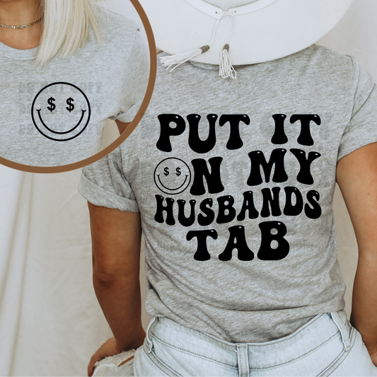 HUSBANDS TAB W/ POCKET - DTF TRANSFER