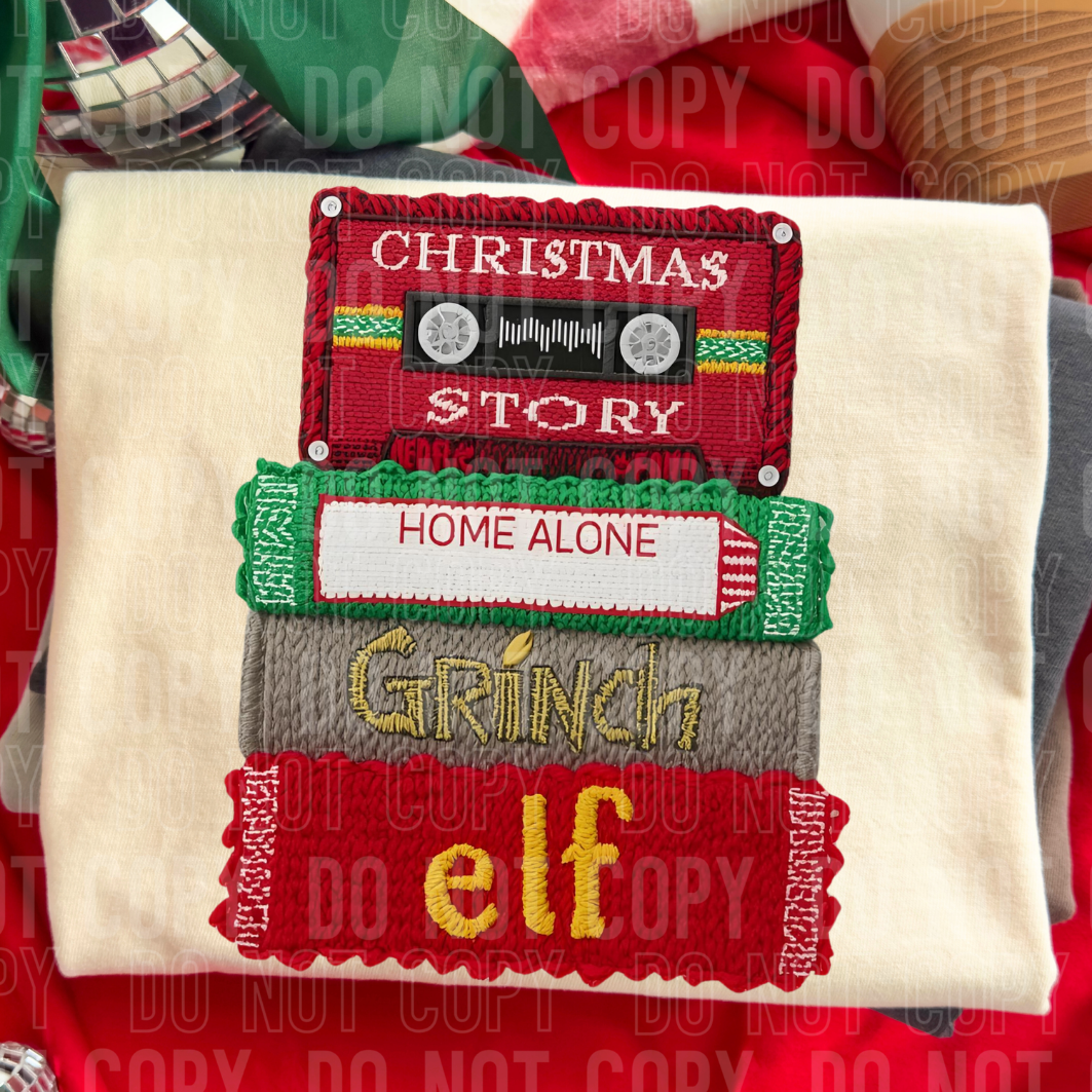 FAUX YARN CHRISTMAS MOVIES - DTF TRANSFER