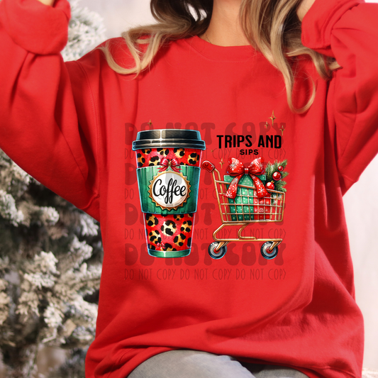 TRIPS & SIPS CART WITH GIFTS - DTF TRANSFER
