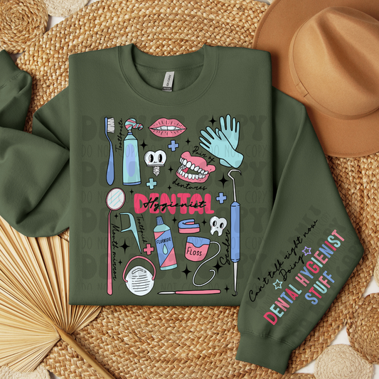 DENTAL HYGENTIST STUFF W/SLEEVE - DTF TRANSFER