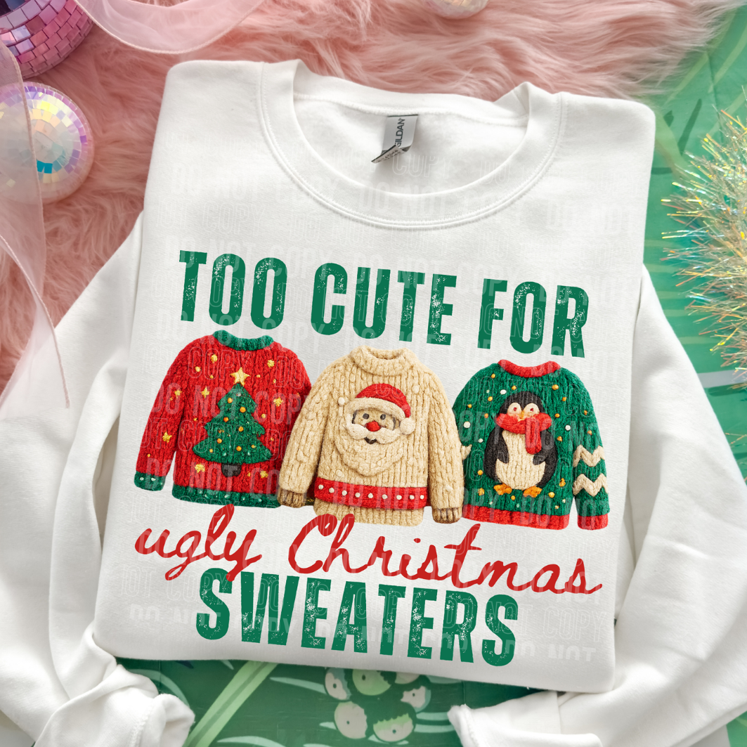 FAUX YARN CHRISTMAS SWEATERS - DTF TRANSFER