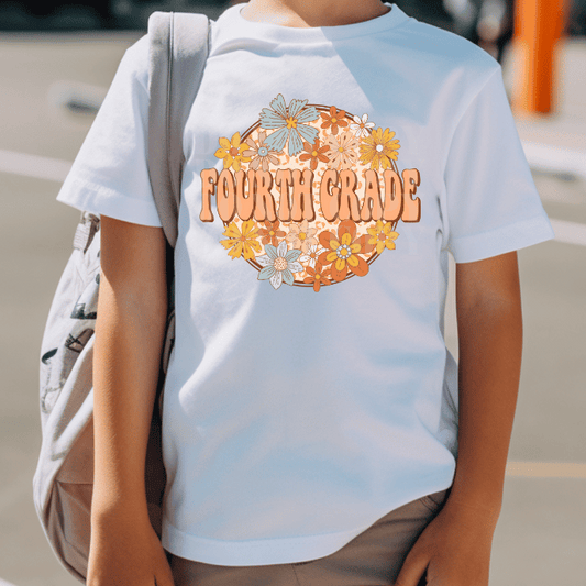 FLORAL FOURTH GRADE - DTF TRANSFER