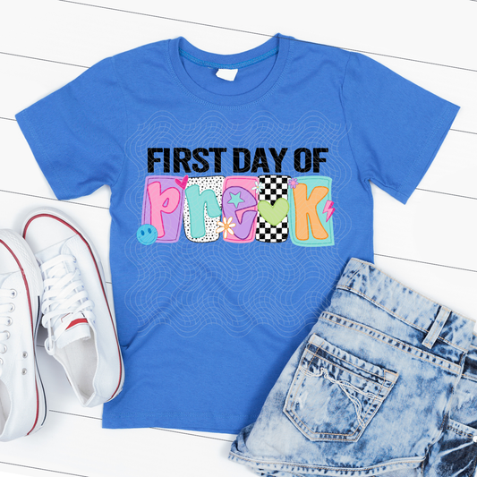 FIRST DAY OF PRE K - DTF TRANSFER