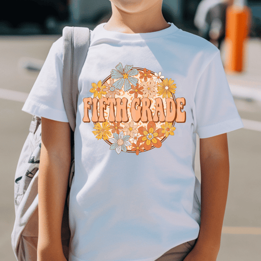 FLORAL FIFTH GRADE - DTF TRANSFER