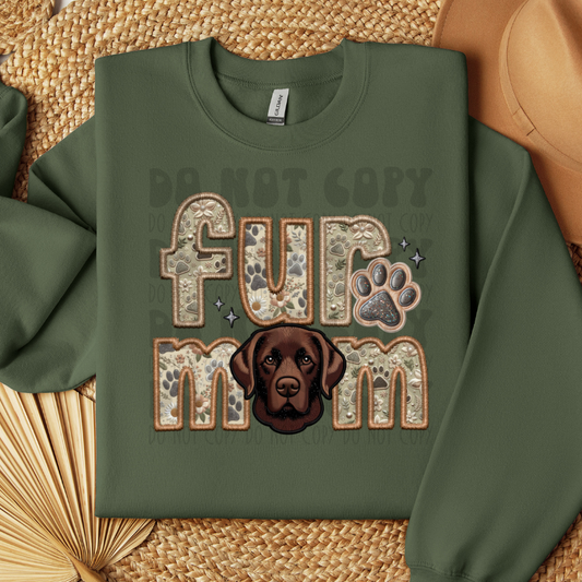 LAB, CHOCOLATE - FAUX EMBROIDERY - DTF TRANSFER