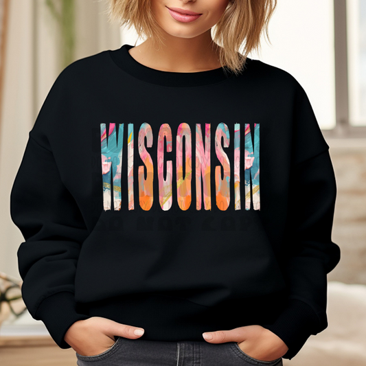 WISCONSIN BRUSHSTROKES - DTF TRANSFER