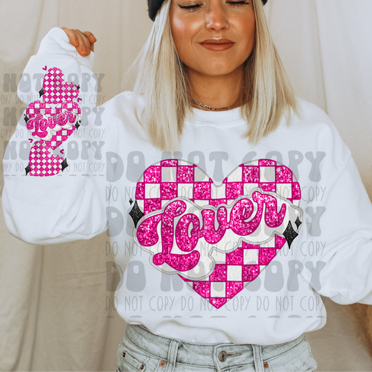 LOVER HEART W/ SLEEVE - DTF TRANSFER