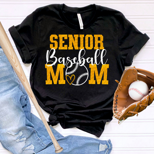 SENIOR BASEBALL MOM - DTF TRANSFER