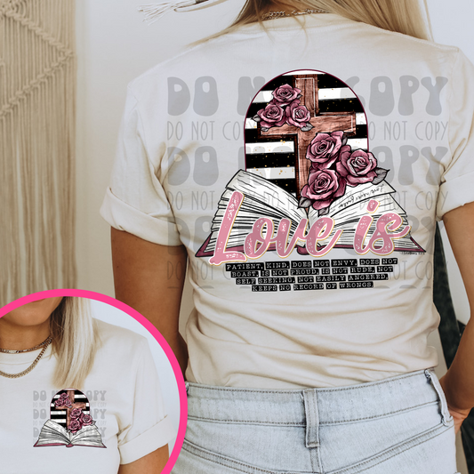 LOVE IS... W/ POCKET - DTF TRANSFER