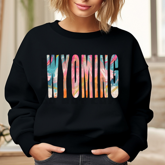 WYOMING BRUSHSTROKES - DTF TRANSFER