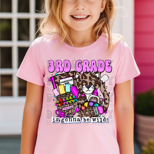 3RD GRADE GONNA BE WILD - DTF TRANSFER