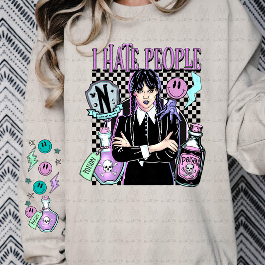 I HATE PEOPLE W/ POISON BOLT SLEEVE - DTF TRANSFER
