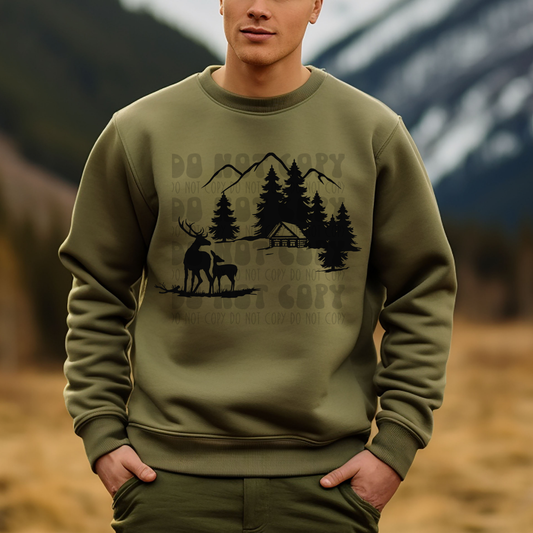DEER MOUNTAIN SCENE - DTF TRANSFER