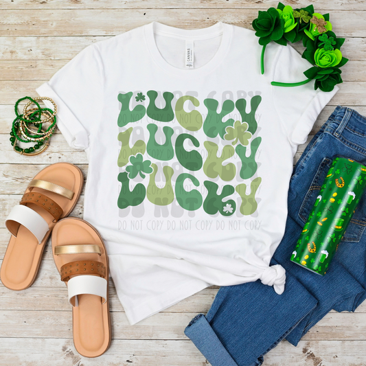 LUCKY STACKED NO DISTRESS - DTF TRANSFER