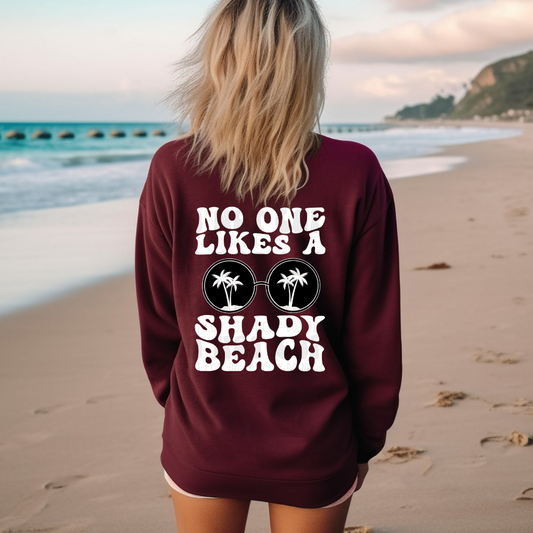NO ONES LIKES A SHADY BEACH WHT, BLK SUNGLASSES - DTF TRANSFER