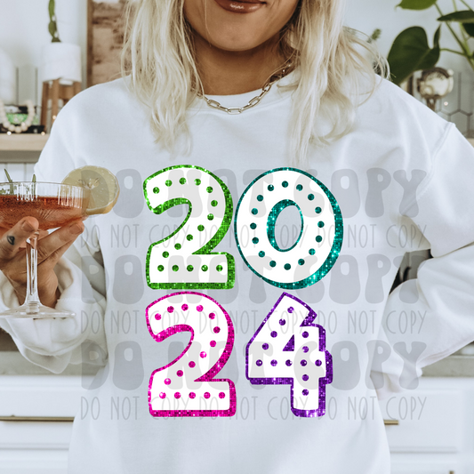 2024 WHT - FAUX GLITTER - DTF TRANSFER