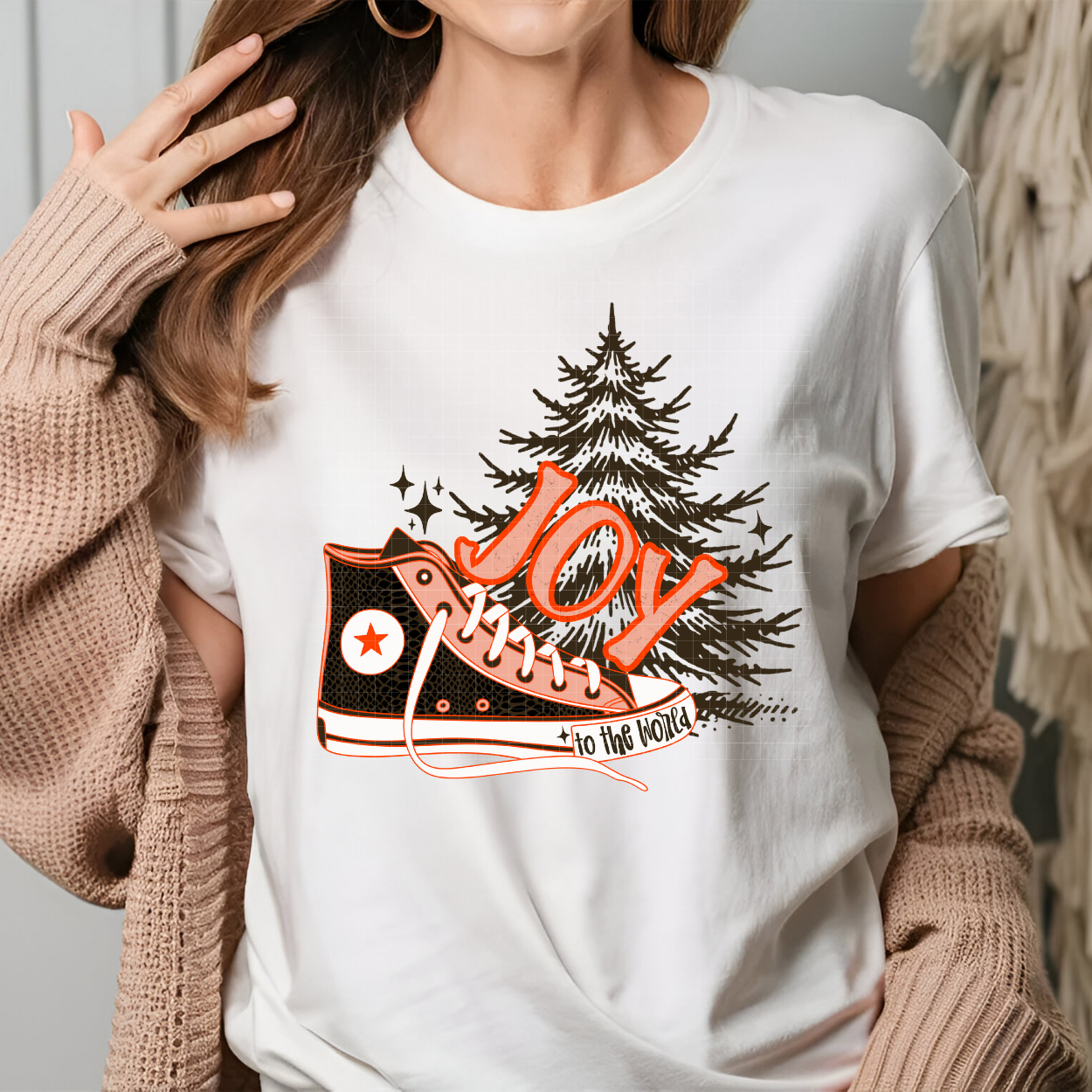 JOY TO THE WORLD SHOE - DTF TRANSFER