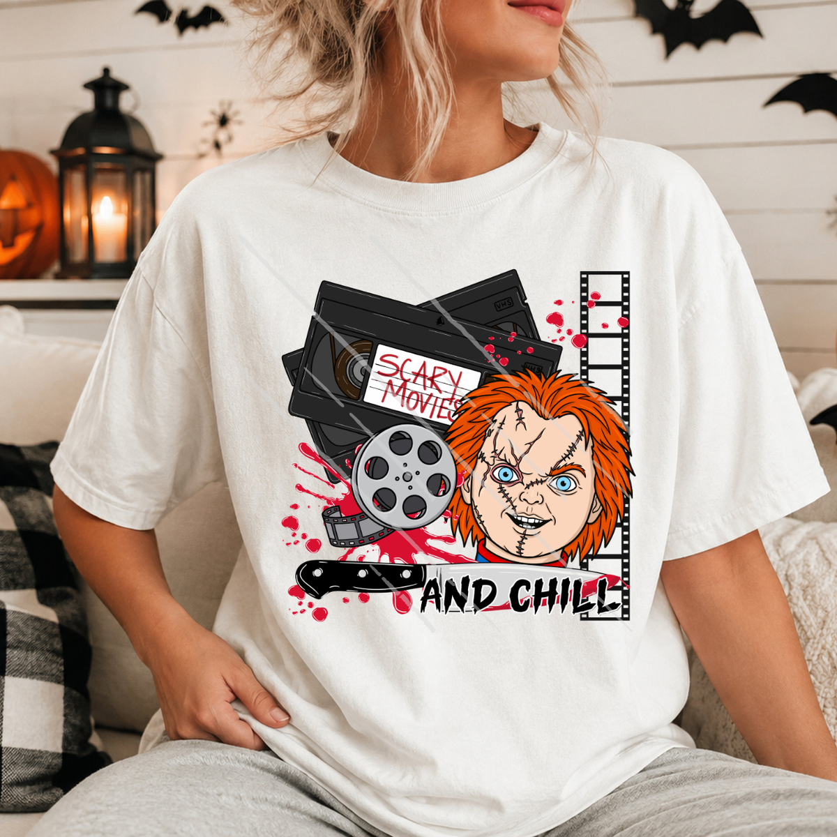 SCARY MOVIE AND CHILL - DTF TRANSFER