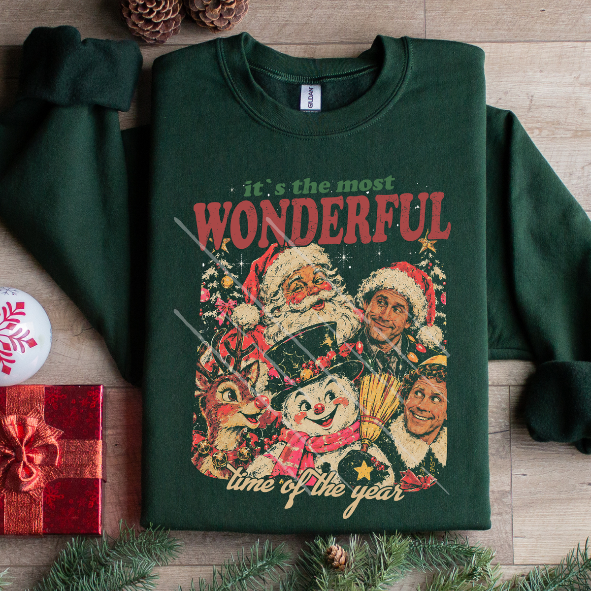 MOST WONDERFUL TIME HALFTONE, LIGHT TXT - DTF TRANSFER