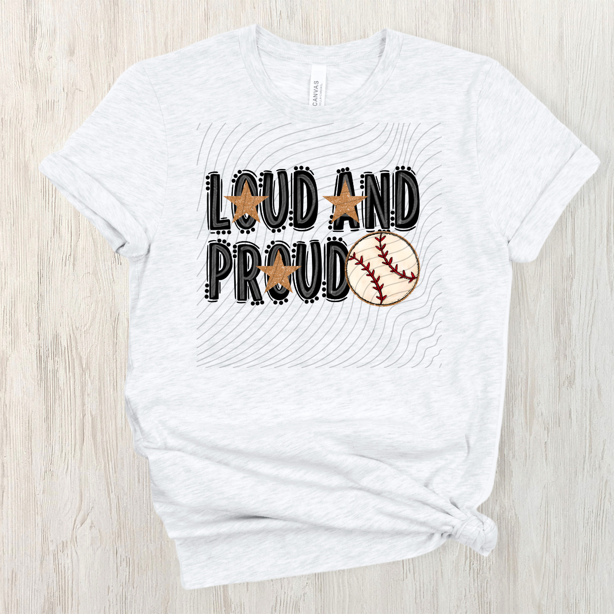 BASEBALL LOUD AND PROUD, BLACK - DTF TRANSFER