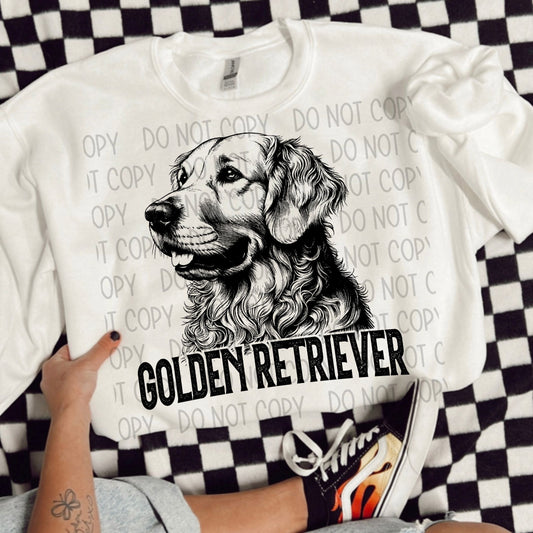 GOLDEN RETRIEVER DOG - DTF TRANSFER