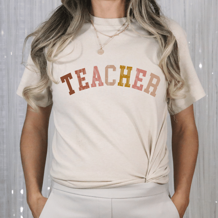 TEACHER WARM COLORS - DTF TRANSFER
